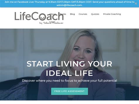 best life coach website design